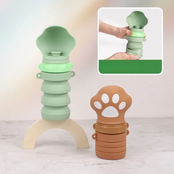 Pet Foldable Water Bottle Portable Dog Cat Silicone Bottle Outdoor - Image 3