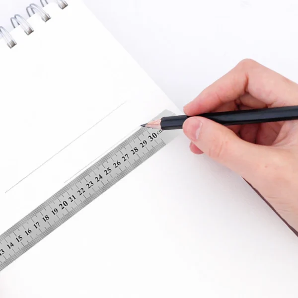 Stainless Steel Metal Straight Ruler Precision Double Sided Precision - Image 2