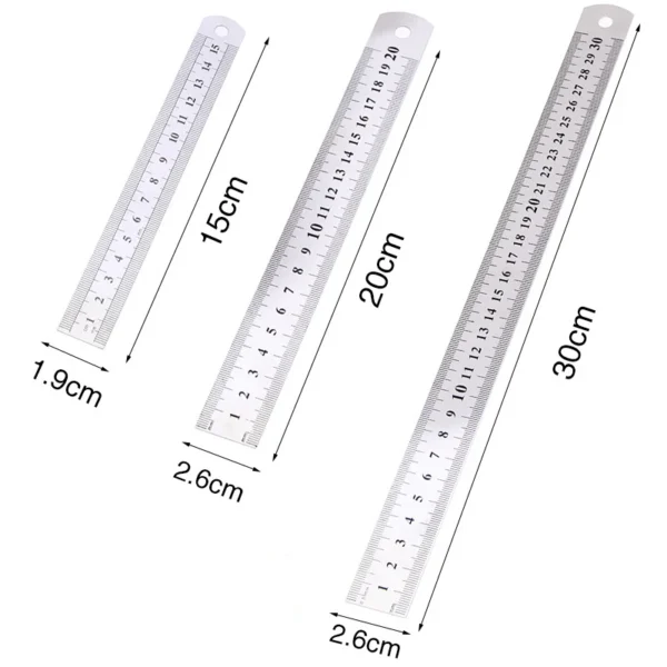 Stainless Steel Metal Straight Ruler Precision Double Sided Precision