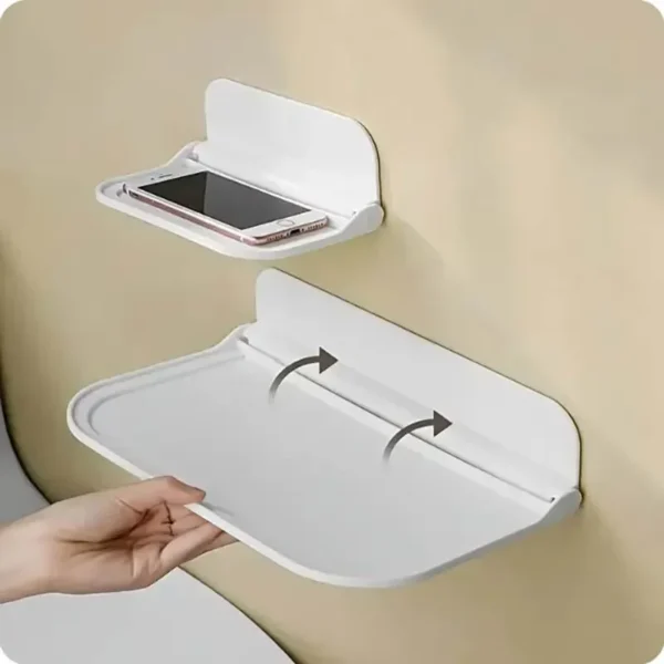 Folding Wall Mounted Shelf Saving Space Foldable Storage Rack - Image 3